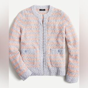 J. Crew Cardigan sweater in tweed stripe
